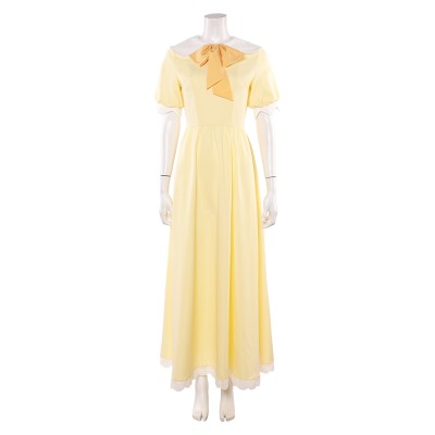 Hazbin Hotel Season 2 Husk Light Yellow Dress Cosplay Costume Halloween Carnival
