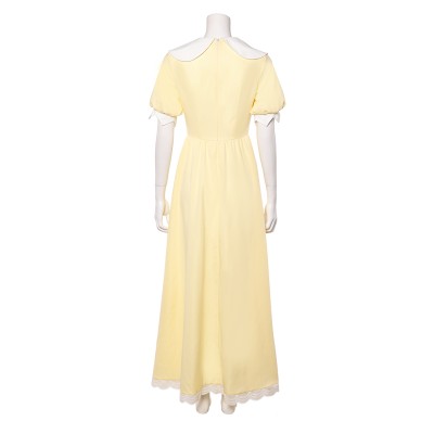 Hazbin Hotel Season 2 Husk Light Yellow Dress Cosplay Costume Halloween Carnival