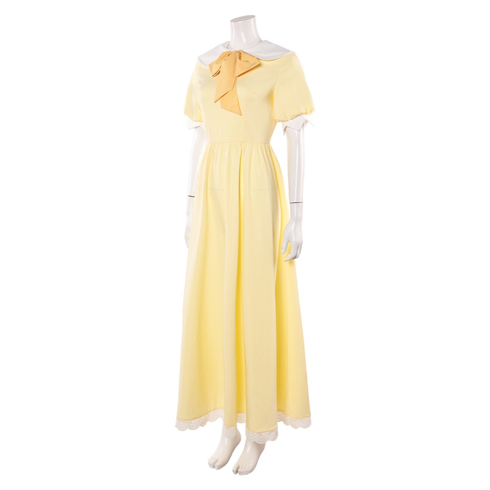 Hazbin Hotel Season 2 Husk Light Yellow Dress Cosplay Costume Halloween Carnival
