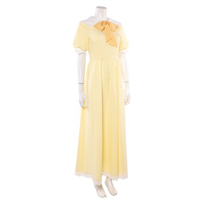 Hazbin Hotel Season 2 Husk Light Yellow Dress Cosplay Costume Halloween Carnival
