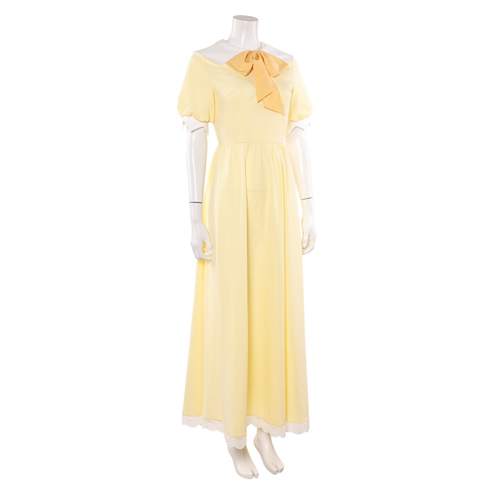 Hazbin Hotel Season 2 Husk Light Yellow Dress Cosplay Costume Halloween Carnival