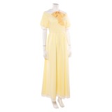 Hazbin Hotel Season 2 Husk Light Yellow Dress Cosplay Costume Halloween Carnival