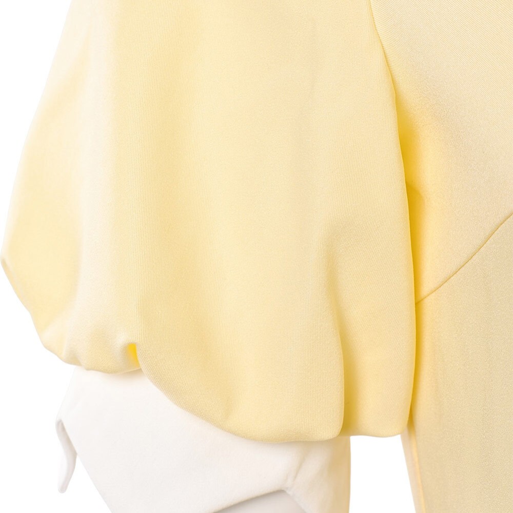 Hazbin Hotel Season 2 Husk Light Yellow Dress Cosplay Costume Halloween Carnival