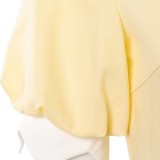 Hazbin Hotel Season 2 Husk Light Yellow Dress Cosplay Costume Halloween Carnival