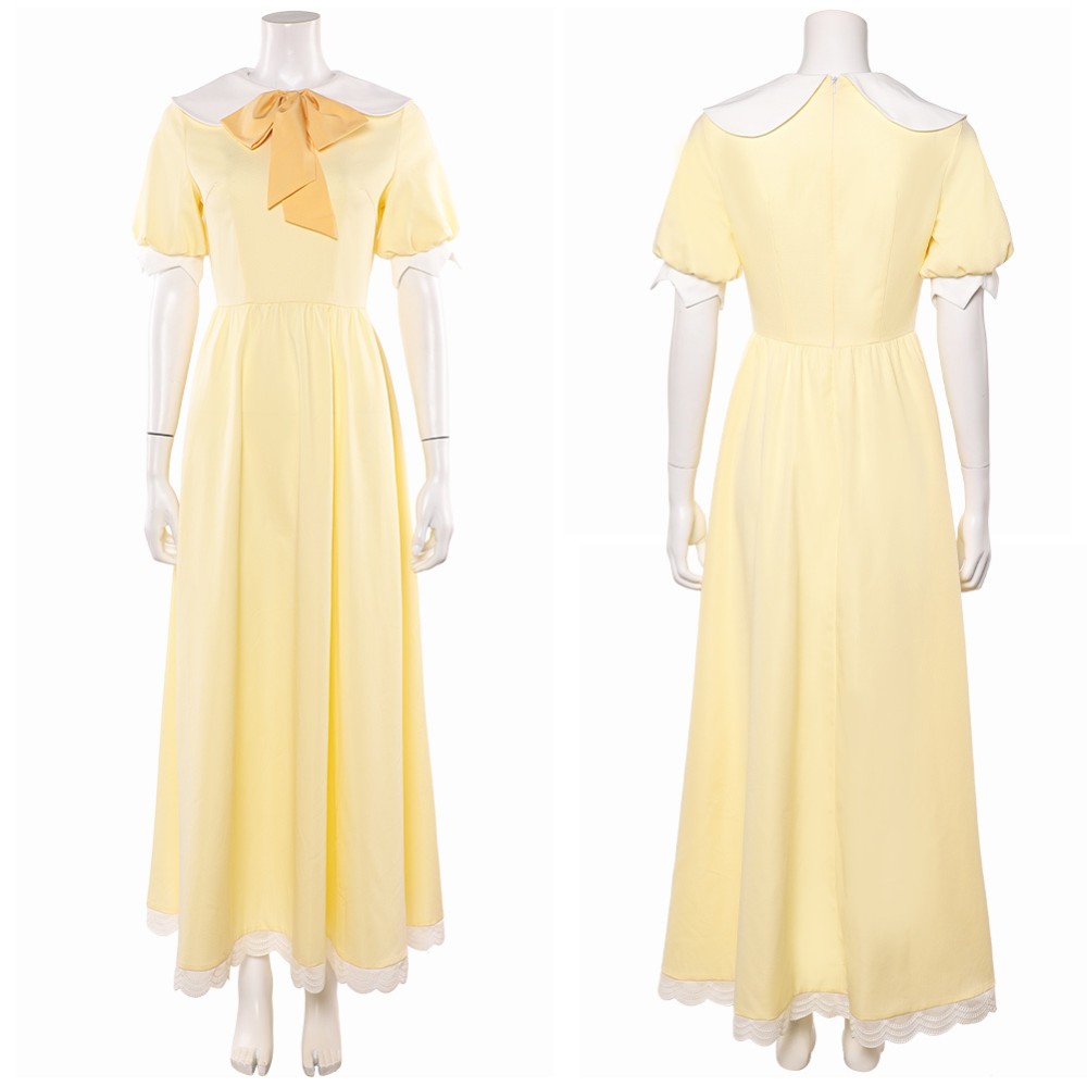 Hazbin Hotel Season 2 Husk Light Yellow Dress Cosplay Costume Halloween Carnival