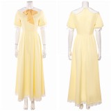 Hazbin Hotel Season 2 Husk Light Yellow Dress Cosplay Costume Halloween Carnival