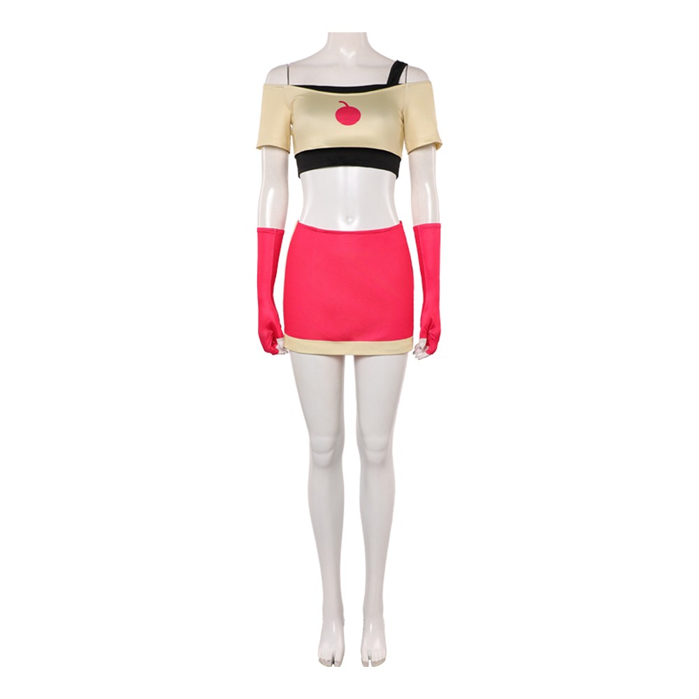Hazbin Hotel Season 2 Cherri Bomb Top Skirt Set Party Cosplay Costume Halloween Carnival Outfit
