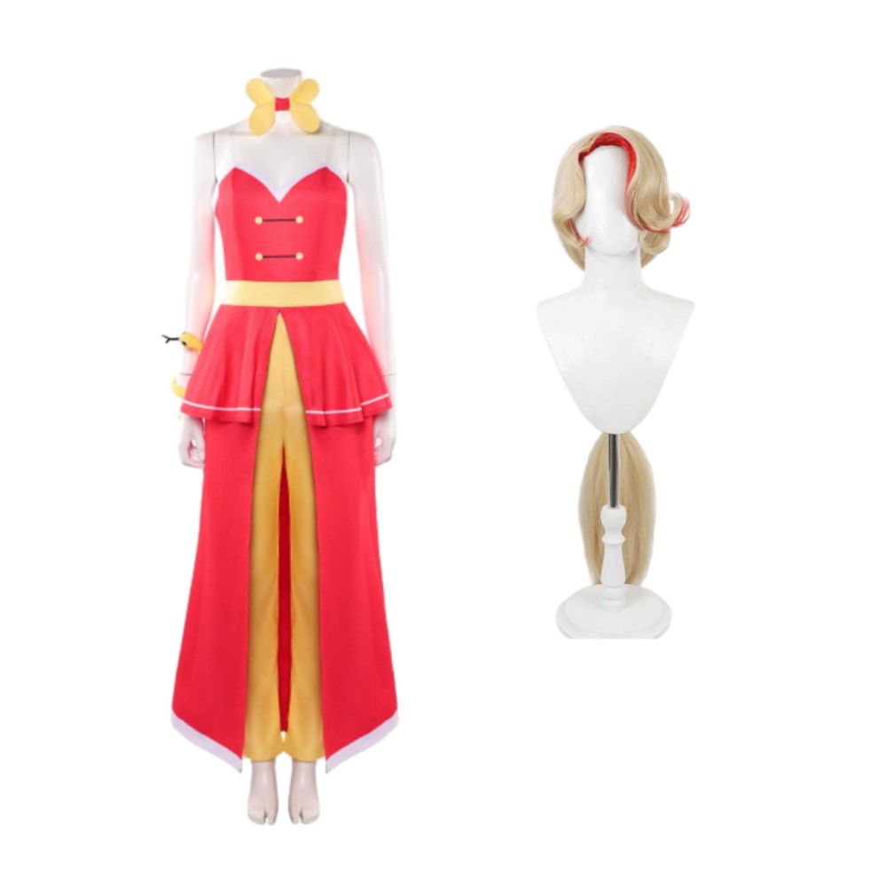 Hazbin Hotel Season 2 Charlie Morningstar Red Slit Dress Cosplay Costume Halloween Carnival Outfit
