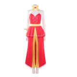 Hazbin Hotel Season 2 Charlie Morningstar Red Slit Dress Cosplay Costume Halloween Carnival Outfit