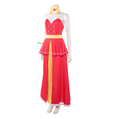 Hazbin Hotel Season 2 Charlie Morningstar Red Slit Dress Cosplay Costume Halloween Carnival Outfit