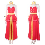 Hazbin Hotel Season 2 Charlie Morningstar Red Slit Dress Cosplay Costume Halloween Carnival Outfit