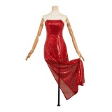 Hazbin Hotel Season 2 Charlie Morningstar Red Sequined Dress Cosplay Costume Halloween Carnival