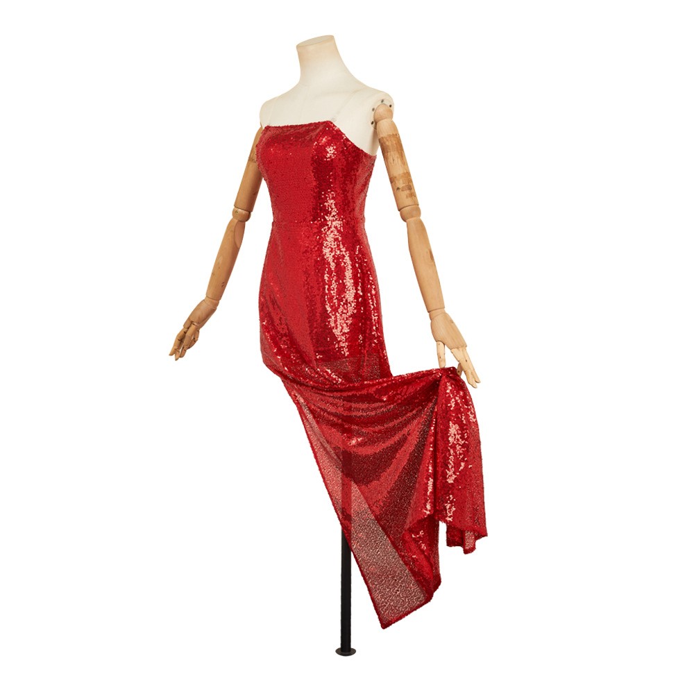 Hazbin Hotel Season 2 Charlie Morningstar Red Sequined Dress Cosplay Costume Halloween Carnival