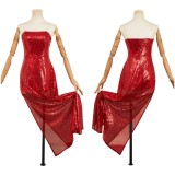 Hazbin Hotel Season 2 Charlie Morningstar Red Sequined Dress Cosplay Costume Halloween Carnival