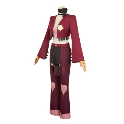Hazbin Hotel Season 2 Angel Dust Rose Red Cosplay Costume Halloween Carnival Outfit