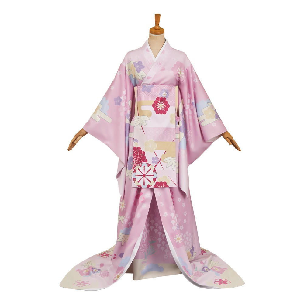 Hazbin Hotel Season 2 Angel Dust Pink Yukata Cosplay Costume Halloween Carnival Outfit