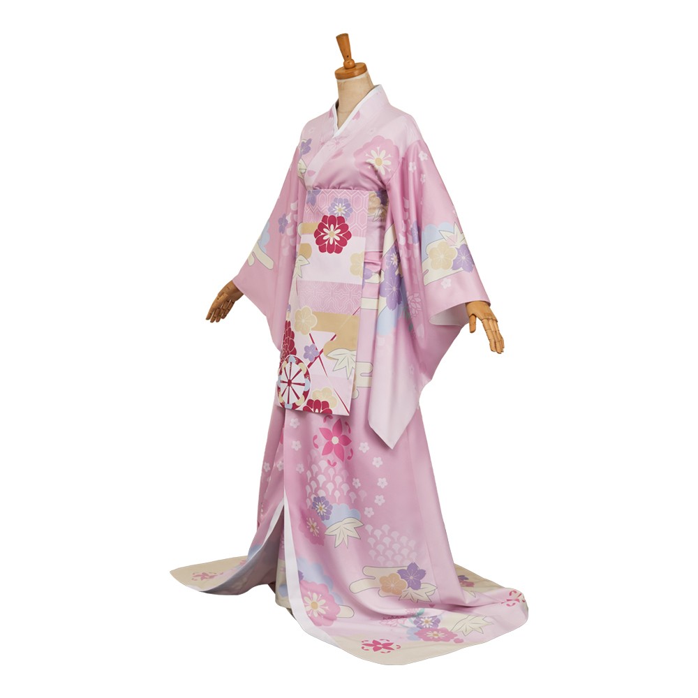 Hazbin Hotel Season 2 Angel Dust Pink Yukata Cosplay Costume Halloween Carnival Outfit
