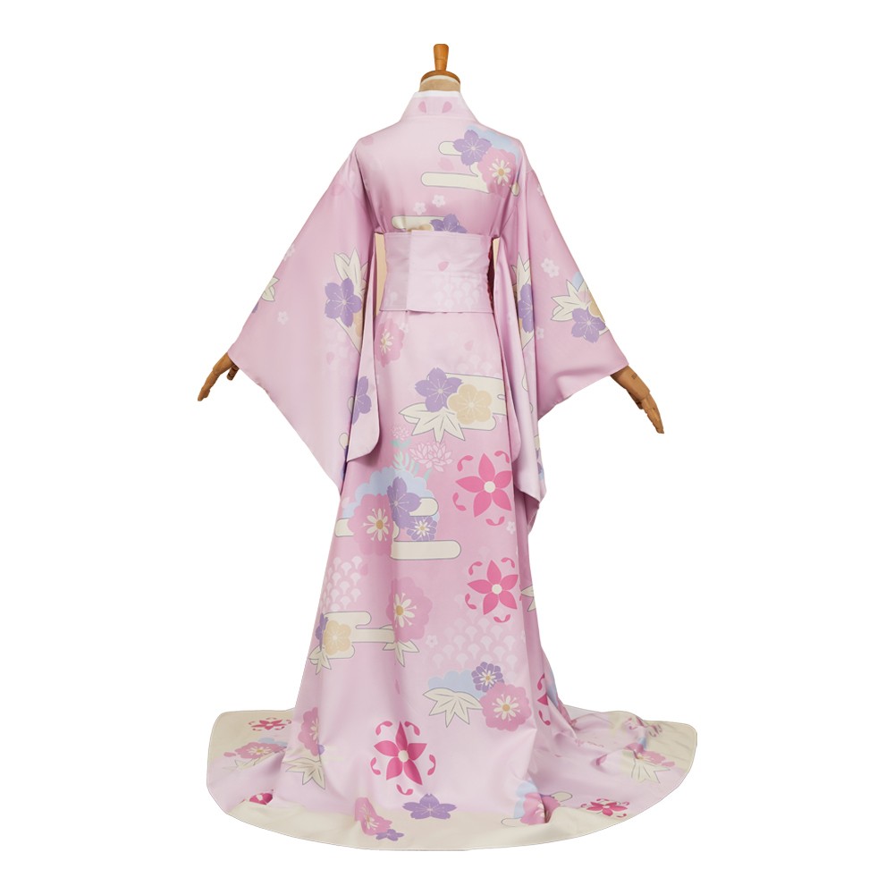 Hazbin Hotel Season 2 Angel Dust Pink Yukata Cosplay Costume Halloween Carnival Outfit