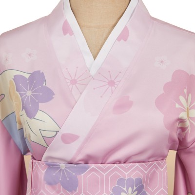 Hazbin Hotel Season 2 Angel Dust Pink Yukata Cosplay Costume Halloween Carnival Outfit