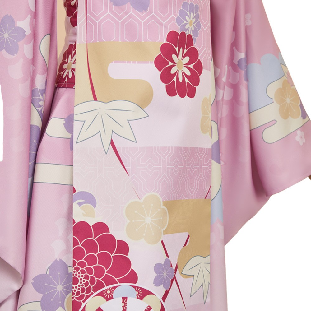 Hazbin Hotel Season 2 Angel Dust Pink Yukata Cosplay Costume Halloween Carnival Outfit