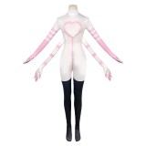 Hazbin Hotel Season 2 Angel Dust Pink White Milk Silk Cosplay Costume Halloween Carnival Outfit