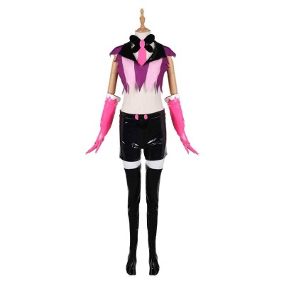 Hazbin Hotel Season 2 Angel Dust Pink Uniform Cosplay Costume Halloween Carnival Outfit