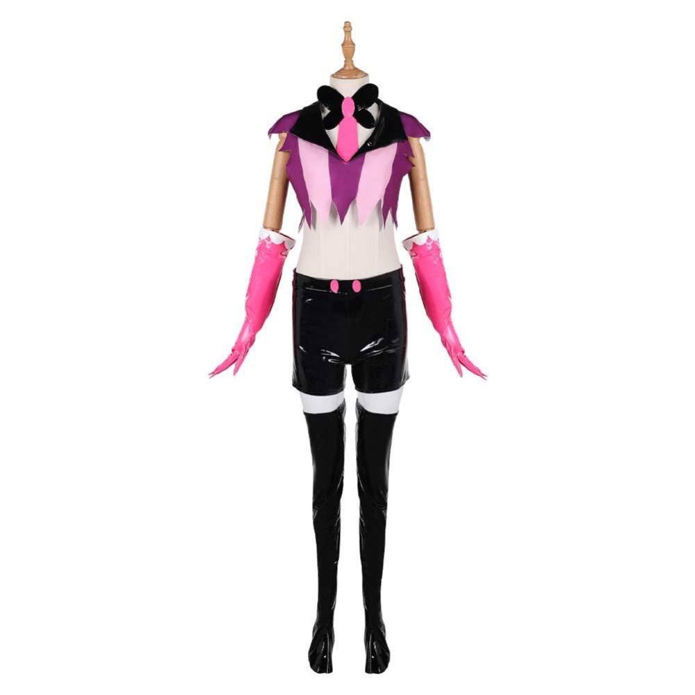 Hazbin Hotel Season 2 Angel Dust Pink Uniform Cosplay Costume Halloween Carnival Outfit