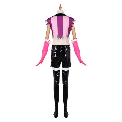 Hazbin Hotel Season 2 Angel Dust Pink Uniform Cosplay Costume Halloween Carnival Outfit