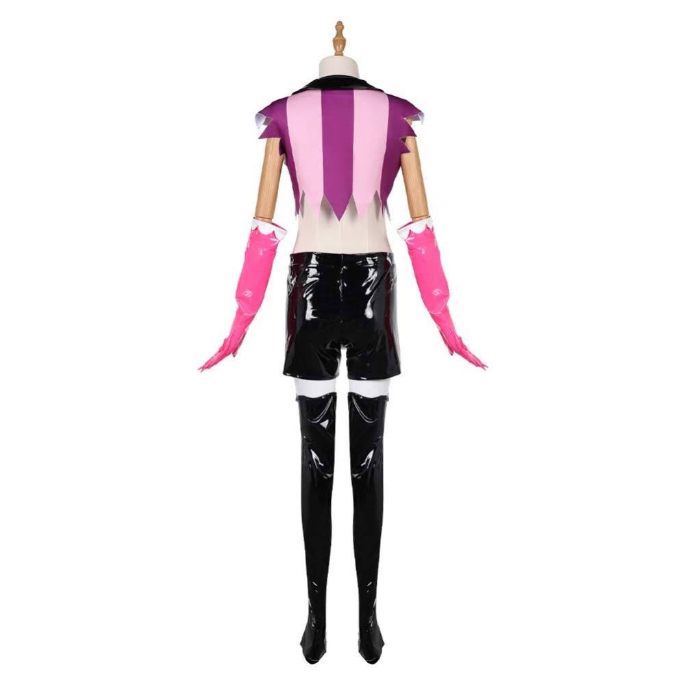 Hazbin Hotel Season 2 Angel Dust Pink Uniform Cosplay Costume Halloween Carnival Outfit