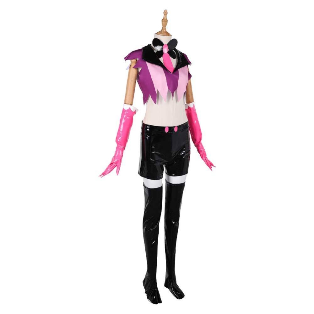 Hazbin Hotel Season 2 Angel Dust Pink Uniform Cosplay Costume Halloween Carnival Outfit