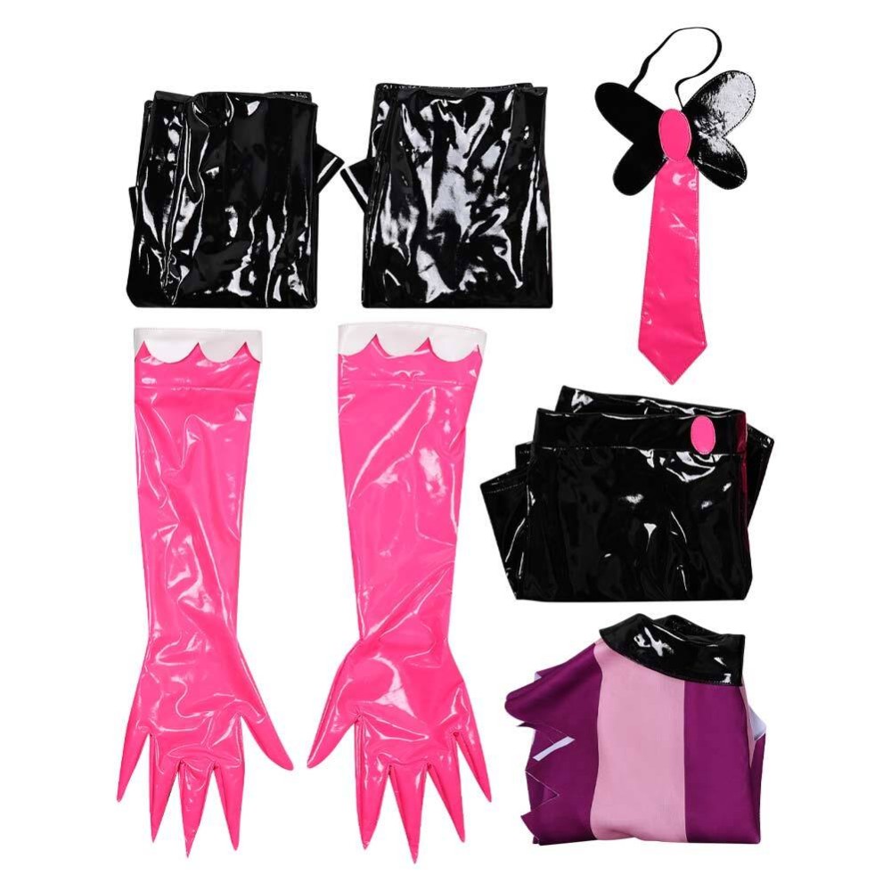 Hazbin Hotel Season 2 Angel Dust Pink Uniform Cosplay Costume Halloween Carnival Outfit