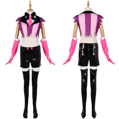 Hazbin Hotel Season 2 Angel Dust Pink Uniform Cosplay Costume Halloween Carnival Outfit