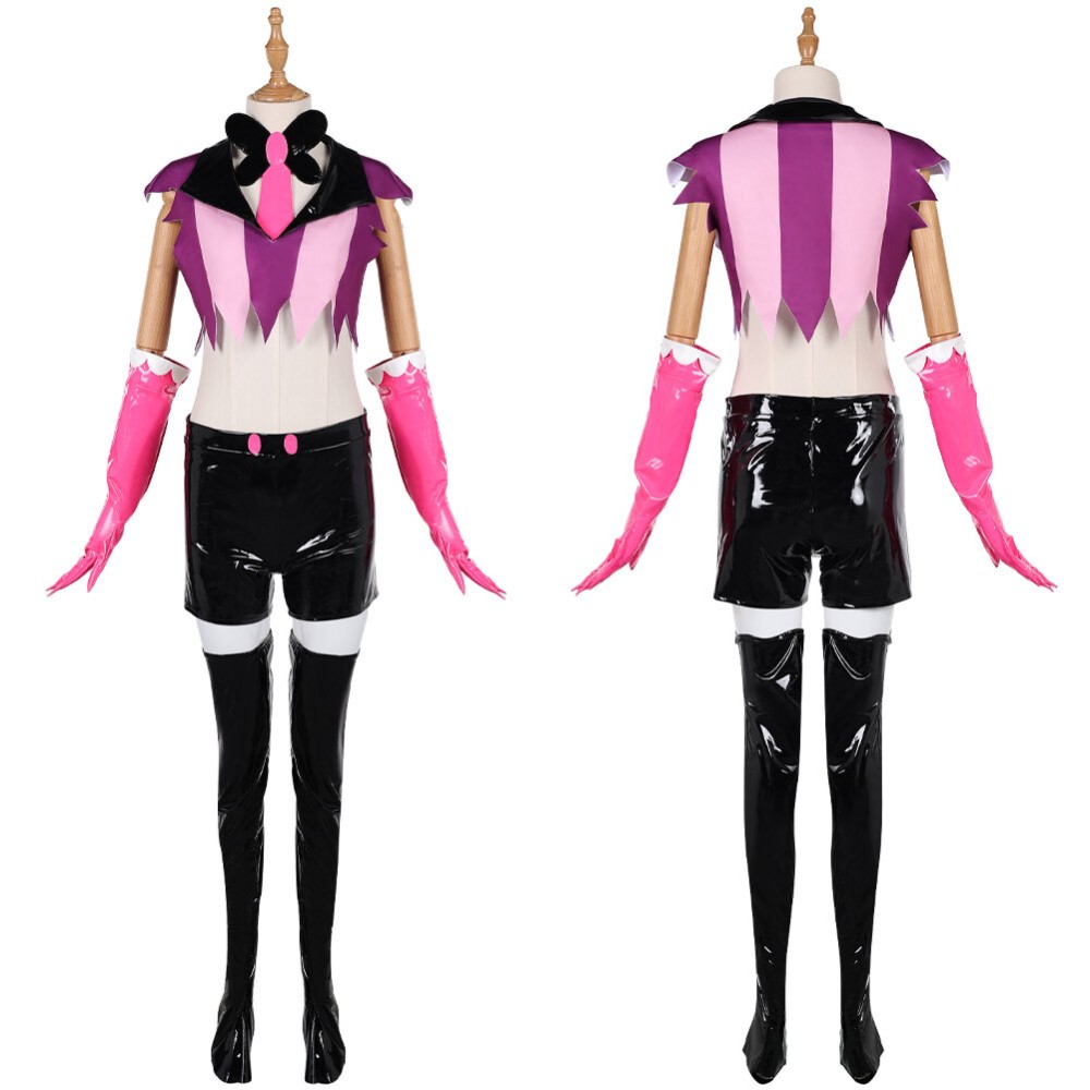 Hazbin Hotel Season 2 Angel Dust Pink Uniform Cosplay Costume Halloween Carnival Outfit