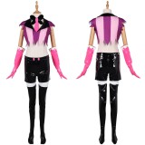 Hazbin Hotel Season 2 Angel Dust Pink Uniform Cosplay Costume Halloween Carnival Outfit