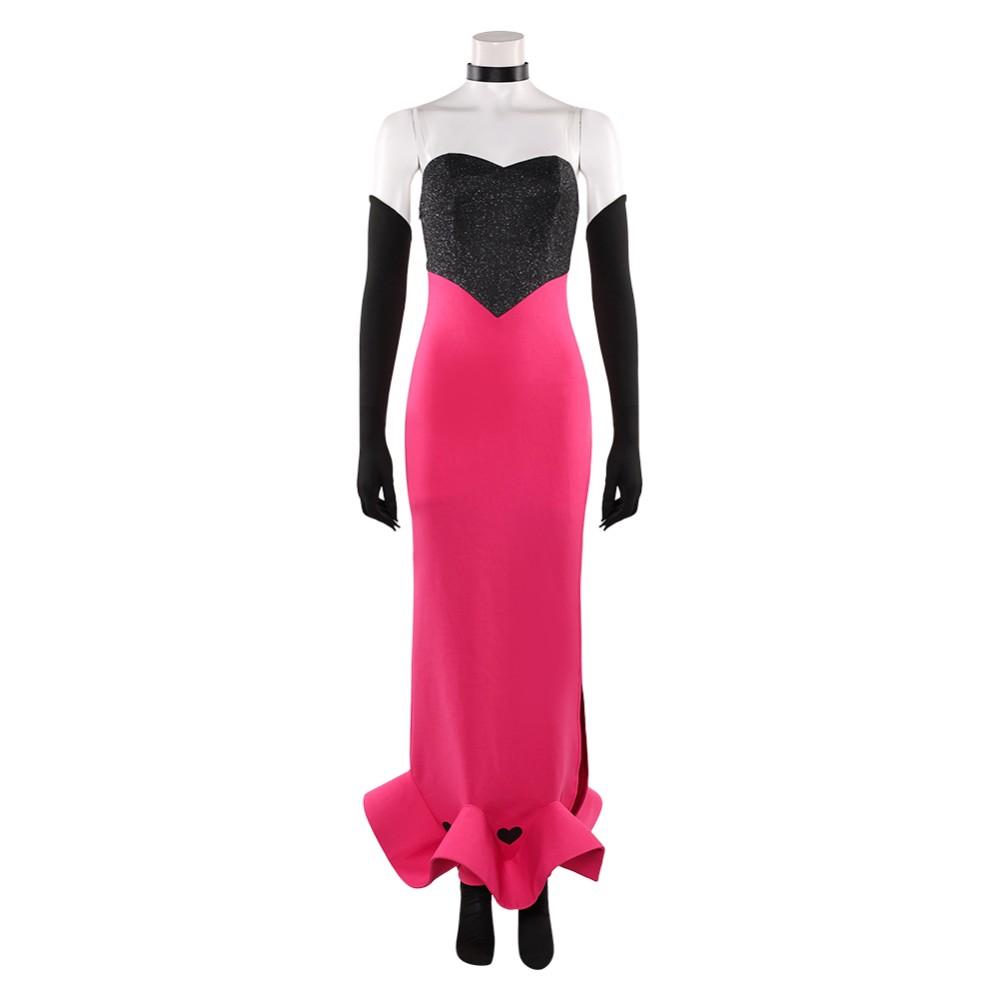 Hazbin Hotel Season 2 Angel Dust Pink Sequined Dress Cosplay Costume Halloween Carnival Outfit