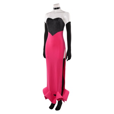 Hazbin Hotel Season 2 Angel Dust Pink Sequined Dress Cosplay Costume Halloween Carnival Outfit