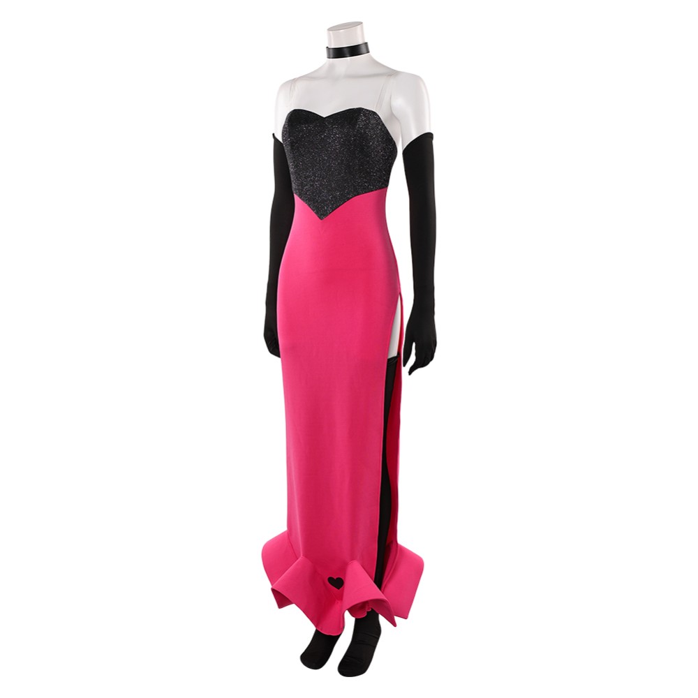 Hazbin Hotel Season 2 Angel Dust Pink Sequined Dress Cosplay Costume Halloween Carnival Outfit