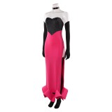 Hazbin Hotel Season 2 Angel Dust Pink Sequined Dress Cosplay Costume Halloween Carnival Outfit