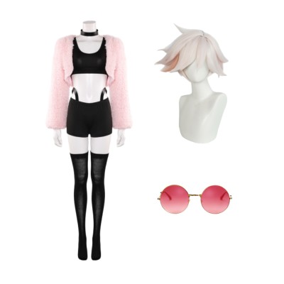 Hazbin Hotel Season 2 Angel Dust Pink Push Cosplay Costume Halloween Carnival Outfit