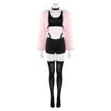 Hazbin Hotel Season 2 Angel Dust Pink Push Cosplay Costume Halloween Carnival Outfit