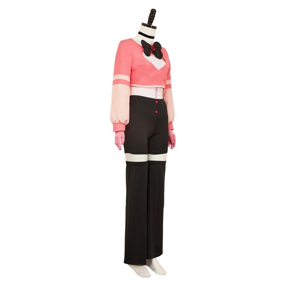 Hazbin Hotel Season 2 Angel Dust Pink Women Cosplay Costume Halloween Carnival Outfit