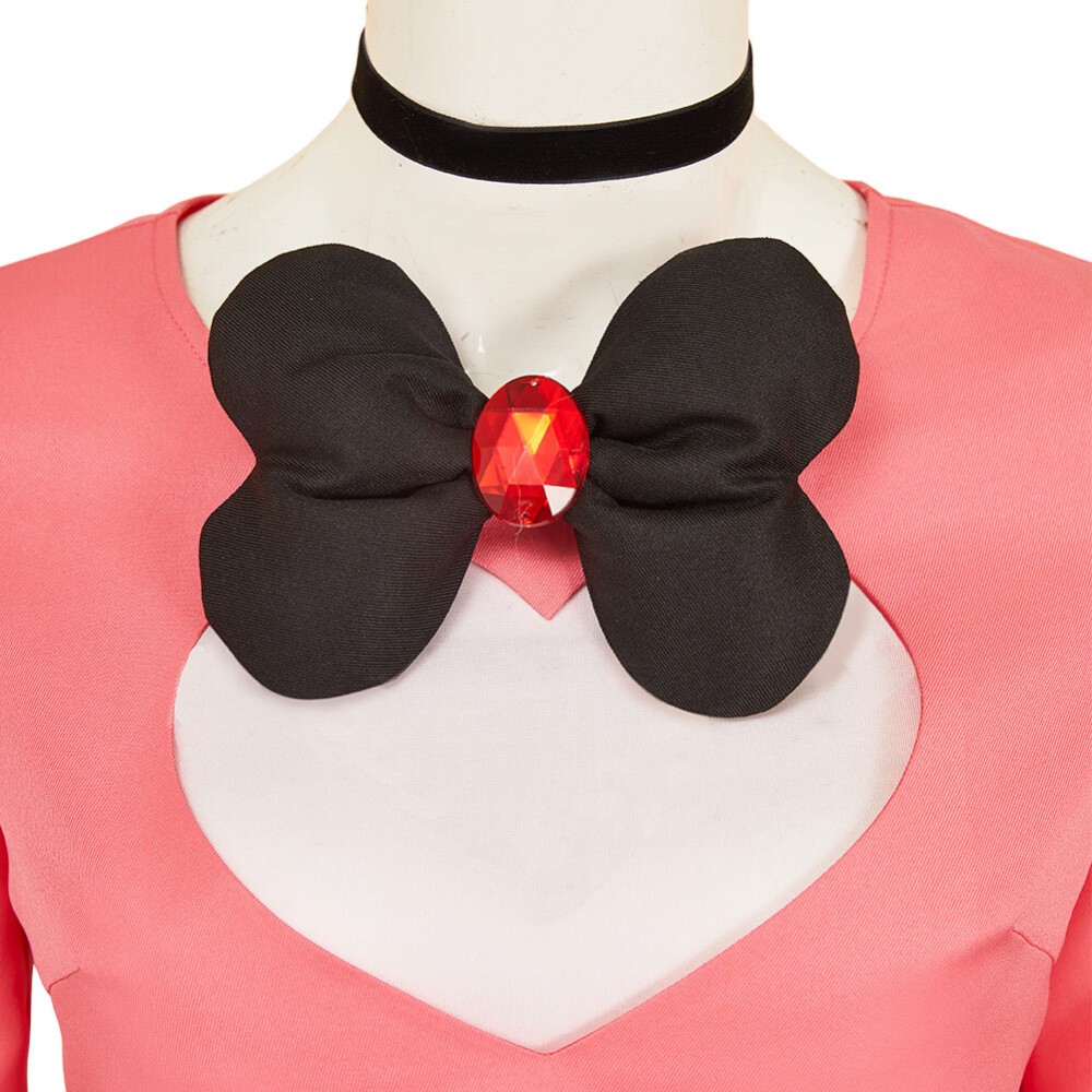 Hazbin Hotel Season 2 Angel Dust Pink Women Cosplay Costume Halloween Carnival Outfit