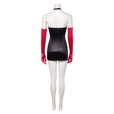Hazbin Hotel Season 2 Angel Dust Long Gloves Black Dress Cosplay Costume Halloween Carnival Outfit