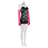Hazbin Hotel Season 2 Angel Dust Long Gloves Black Dress Cosplay Costume Halloween Carnival Outfit