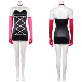 Hazbin Hotel Season 2 Angel Dust Long Gloves Black Dress Cosplay Costume Halloween Carnival Outfit