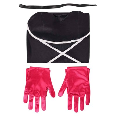 Hazbin Hotel Season 2 Angel Dust Long Gloves Black Dress Cosplay Costume Halloween Carnival Outfit