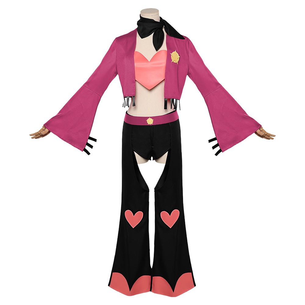 Hazbin Hotel Season 2 Angel Dust Cowboy Set Party Cosplay Costume Halloween Carnival Outfit