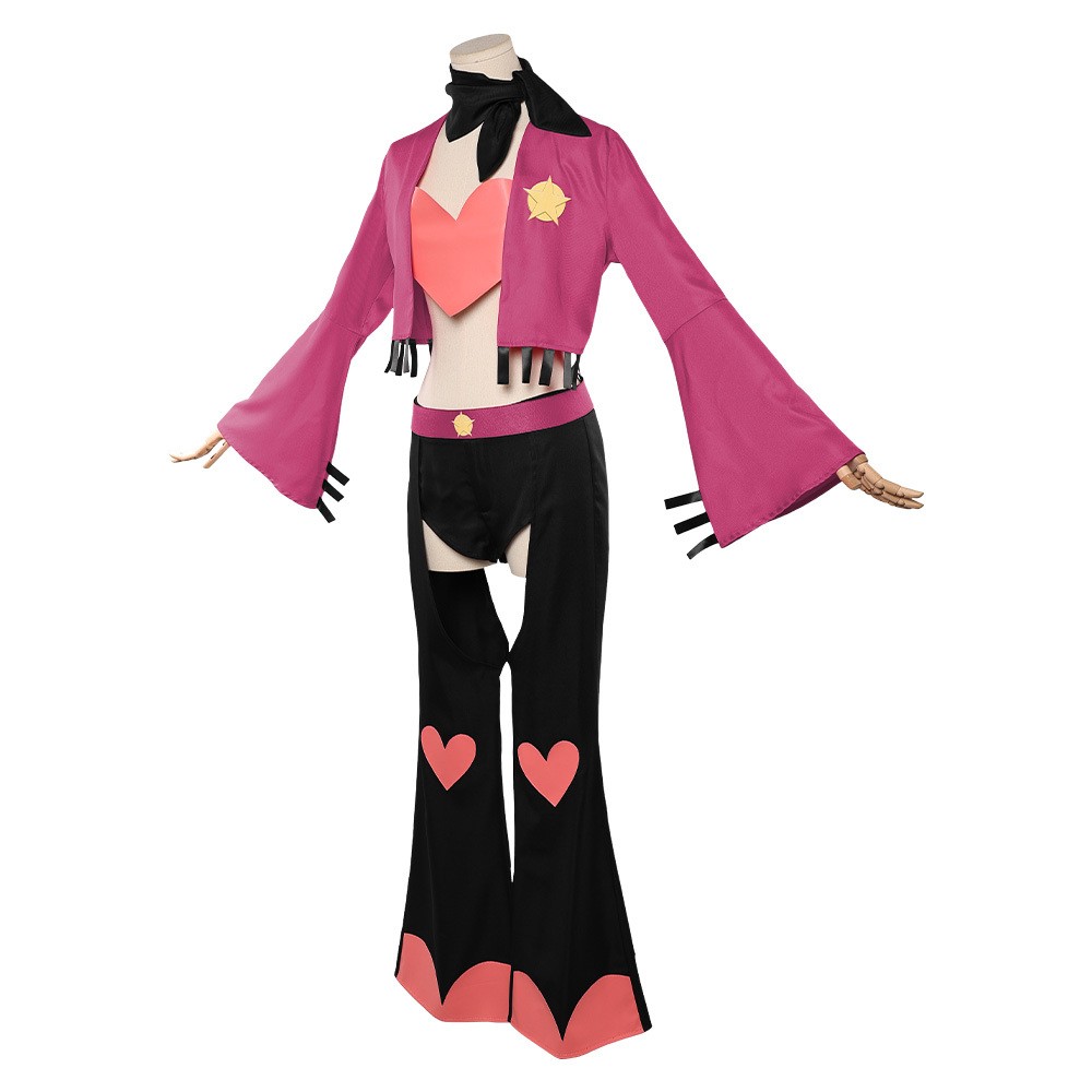 Hazbin Hotel Season 2 Angel Dust Cowboy Set Party Cosplay Costume Halloween Carnival Outfit