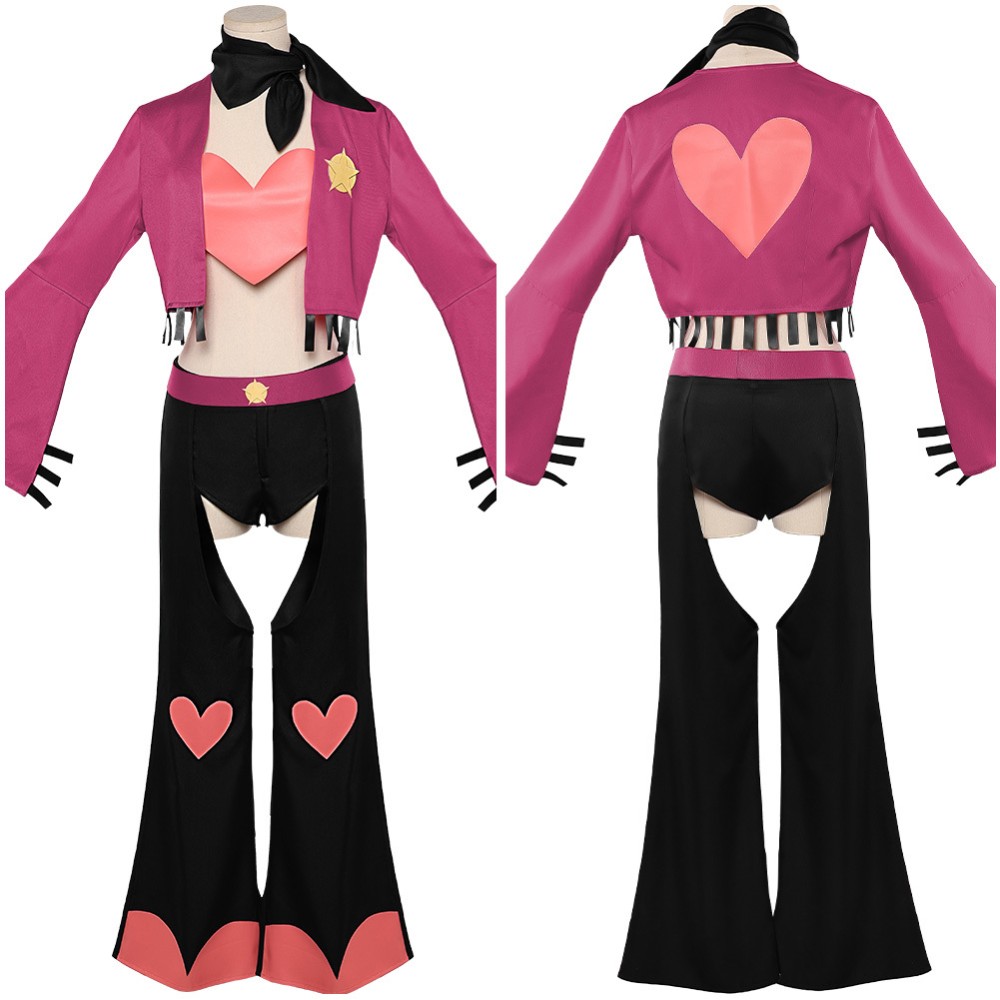 Hazbin Hotel Season 2 Angel Dust Cowboy Set Party Cosplay Costume Halloween Carnival Outfit