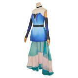 Hazbin Hotel Season 2 Angel Dust Blue Dress Cosplay Costume Halloween Carnival Outfit